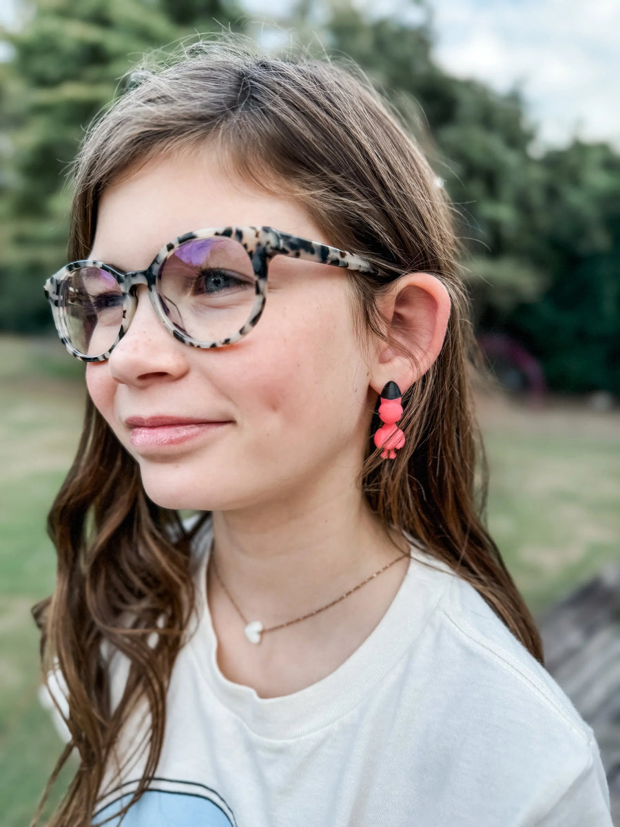 Chomping Flamingo Earrings by SMYL Designs collection