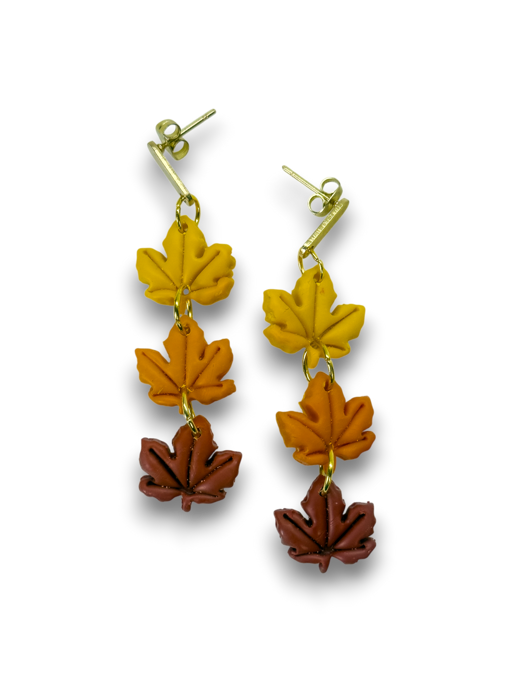 Fall Three Leaf Dangles, product view 2