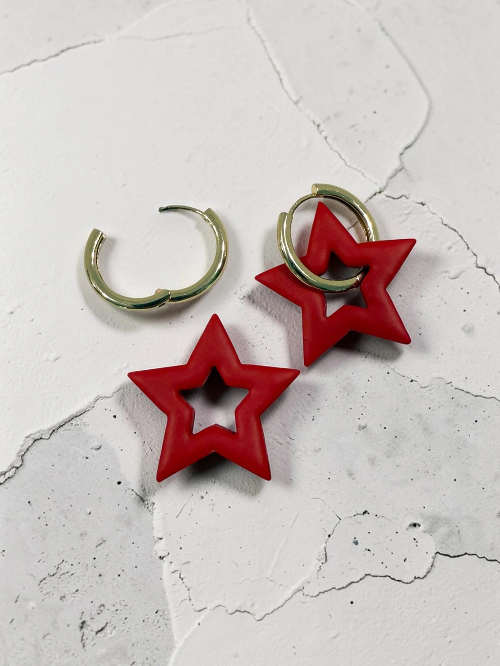 Red, White, or Blue Star Hoops, product view 2