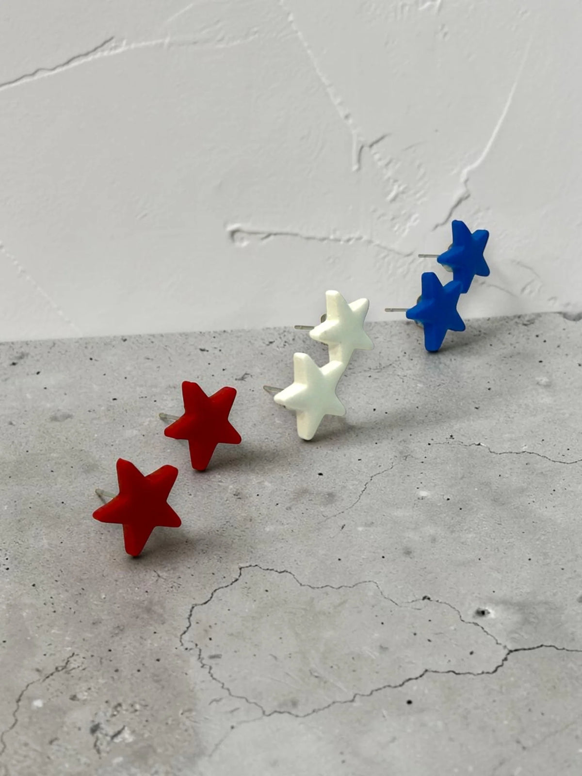 Patriotic Star Stud Earrings, product view 2