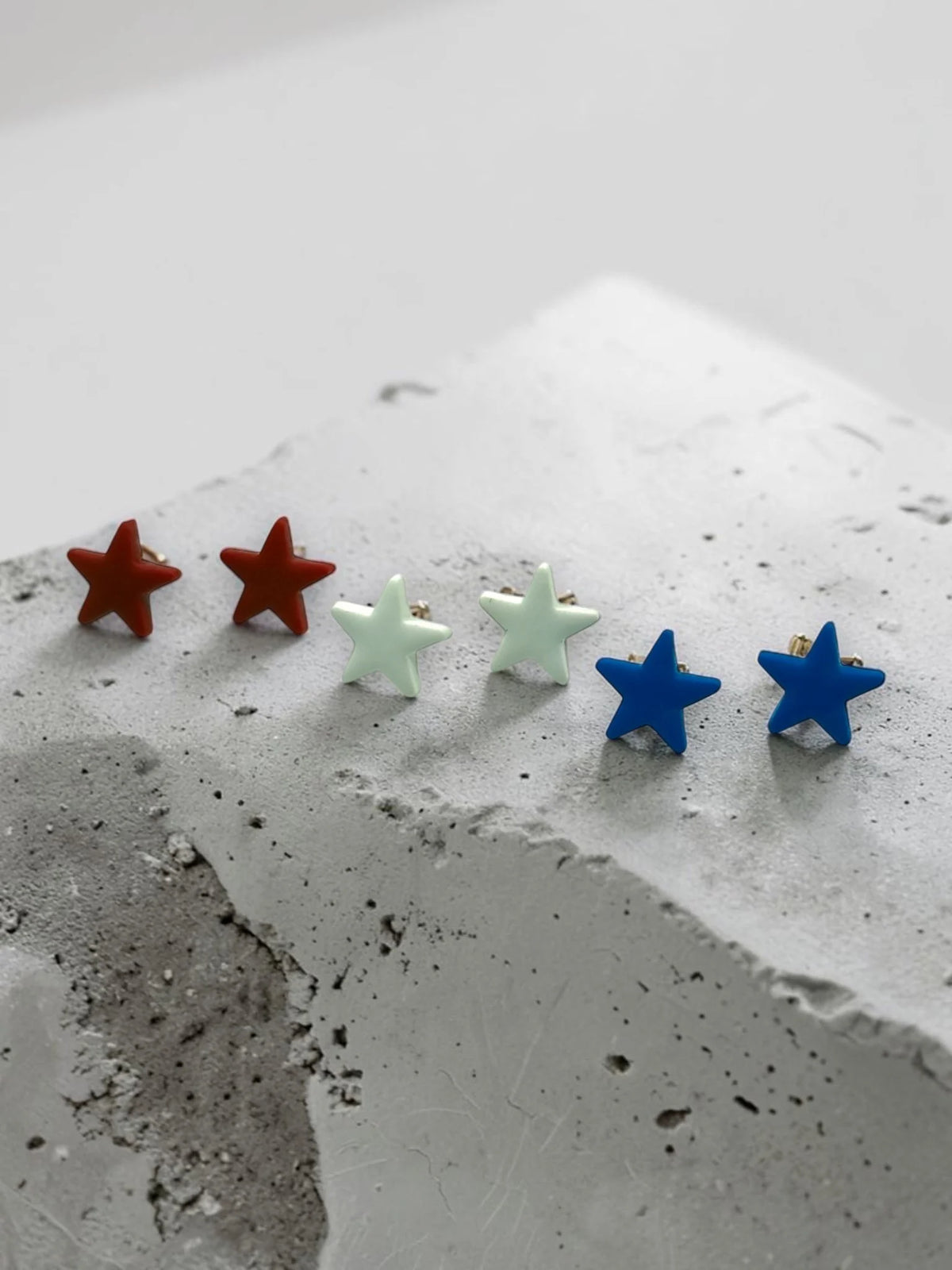 Patriotic Star Stud Earrings, product view 3