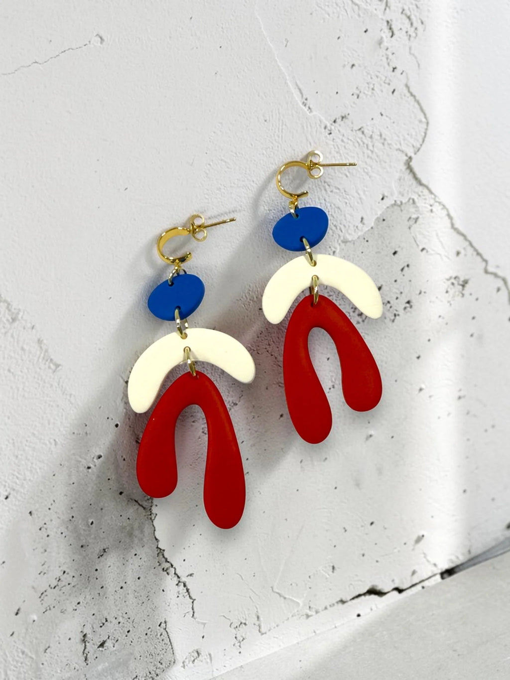 Abstract Patriotic Dangle Earrings by SMYL Designs