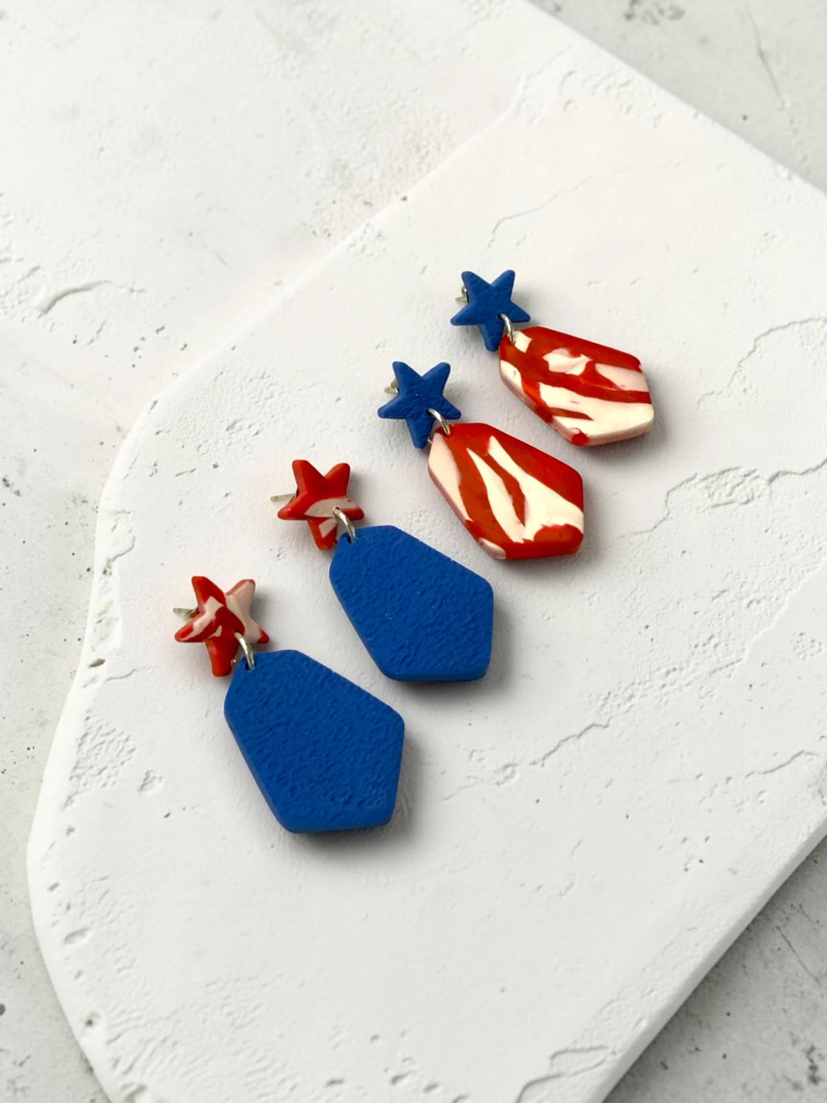Patriotic Dangle Earrings, product view 2
