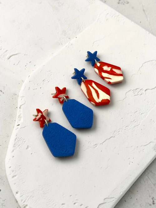 Patriotic Dangle Earrings, product view 2