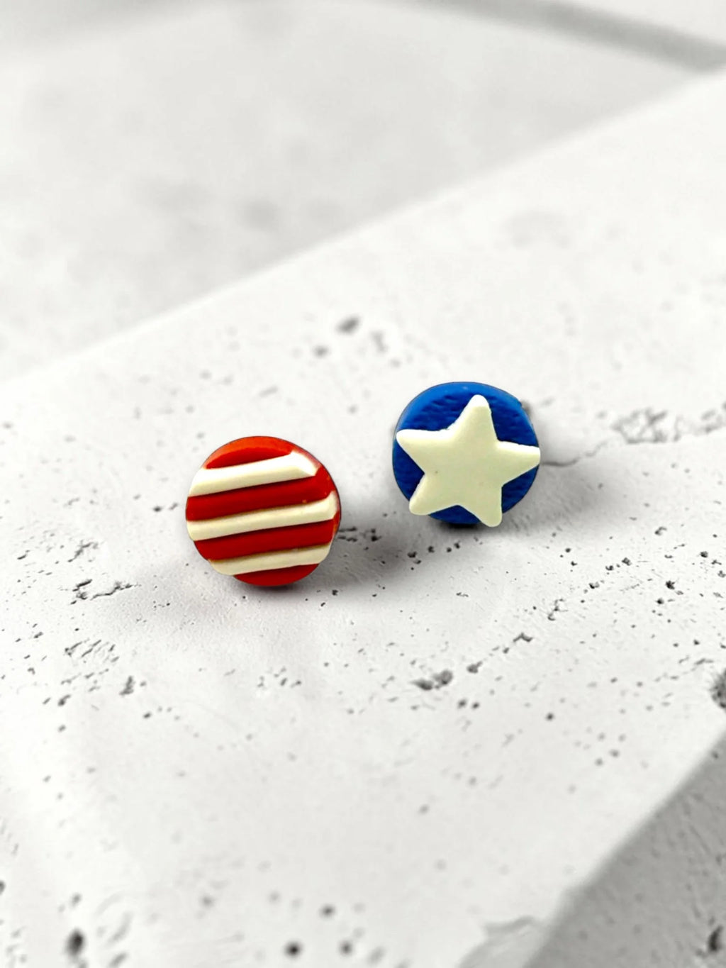4th of July Clay Studs by SMYL Designs