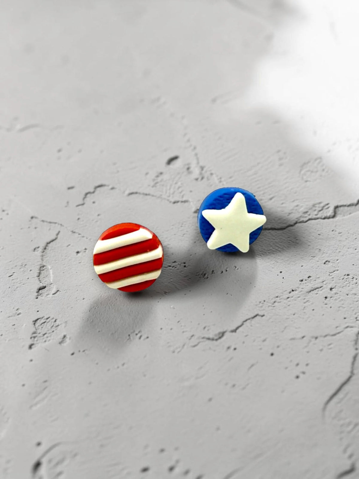 4th of July Clay Studs, product view 2