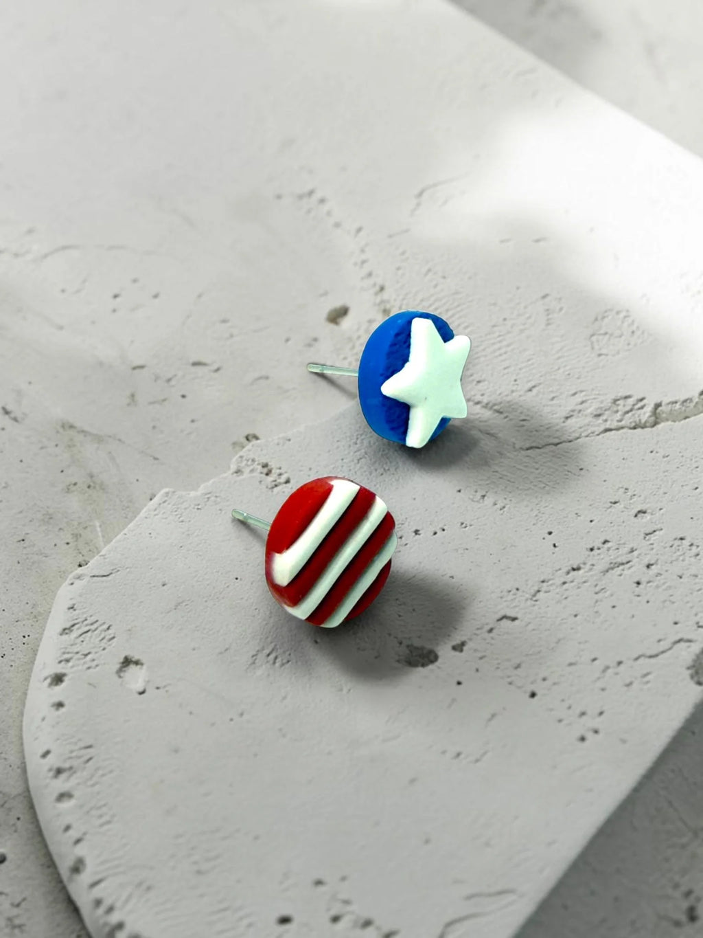 4th of July Clay Studs, product view 3