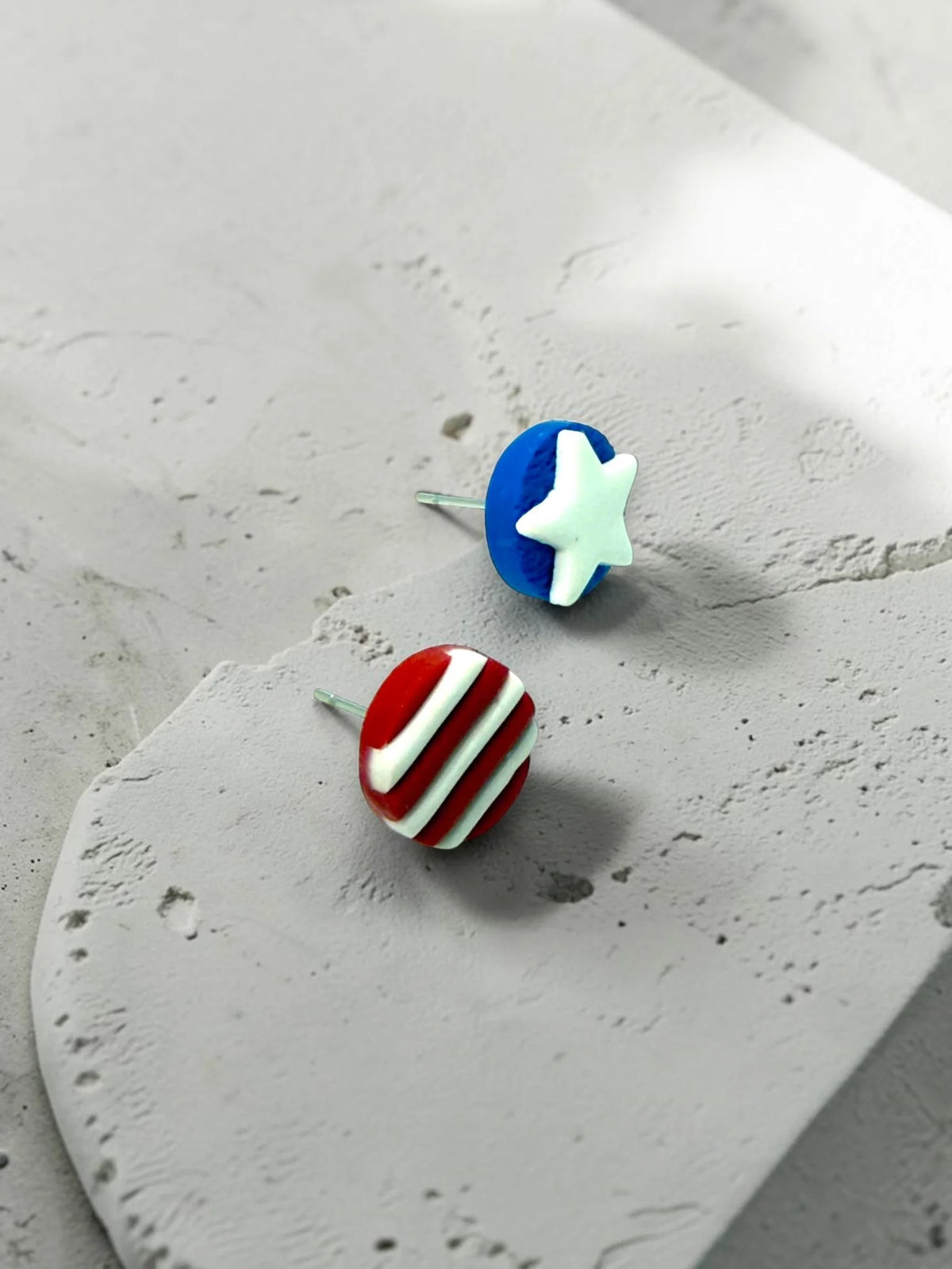 4th of July Clay Studs, product view 3