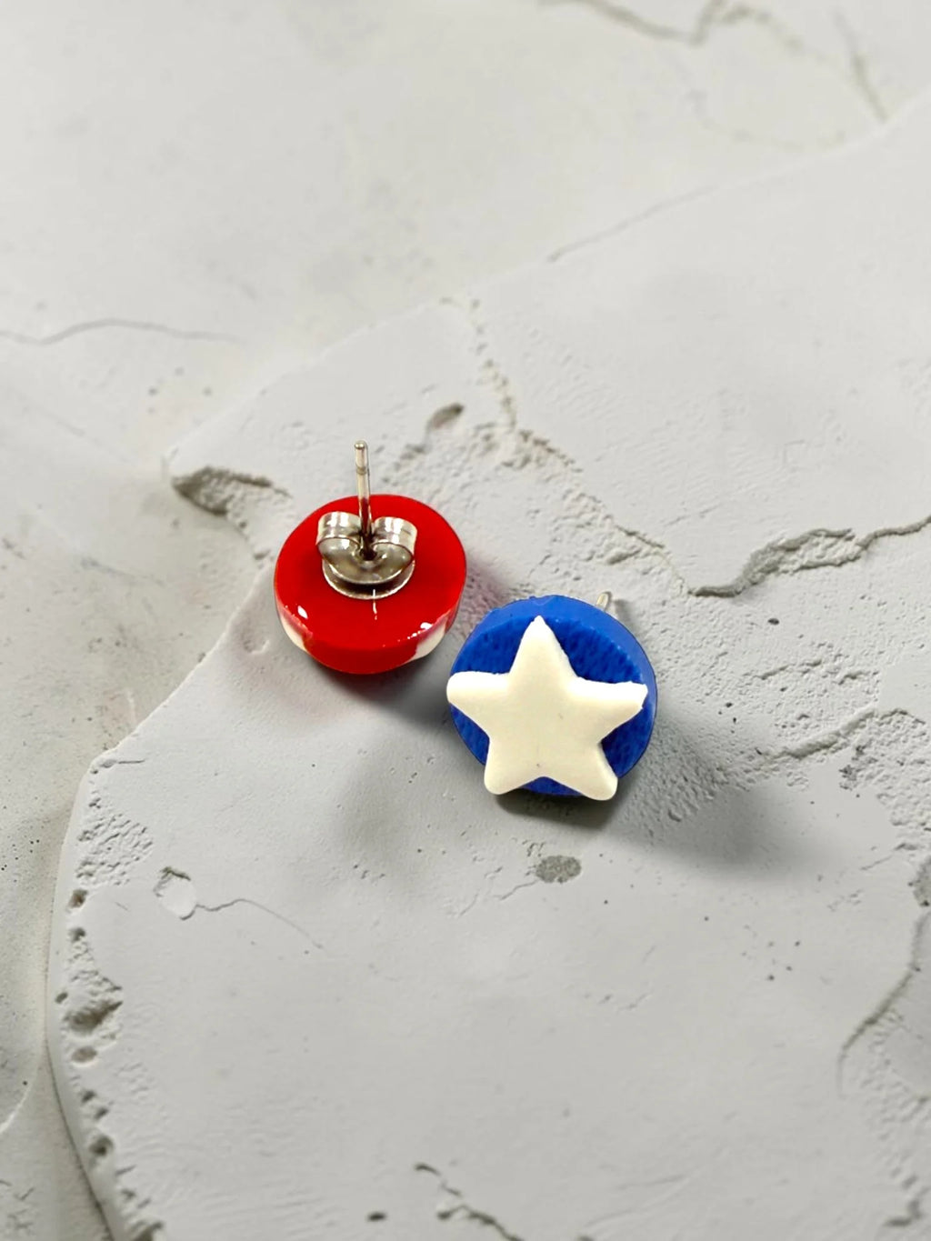 4th of July Clay Studs, product view 4