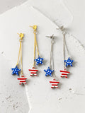 Stars and Stripes Dangle Earrings by SMYL Designs