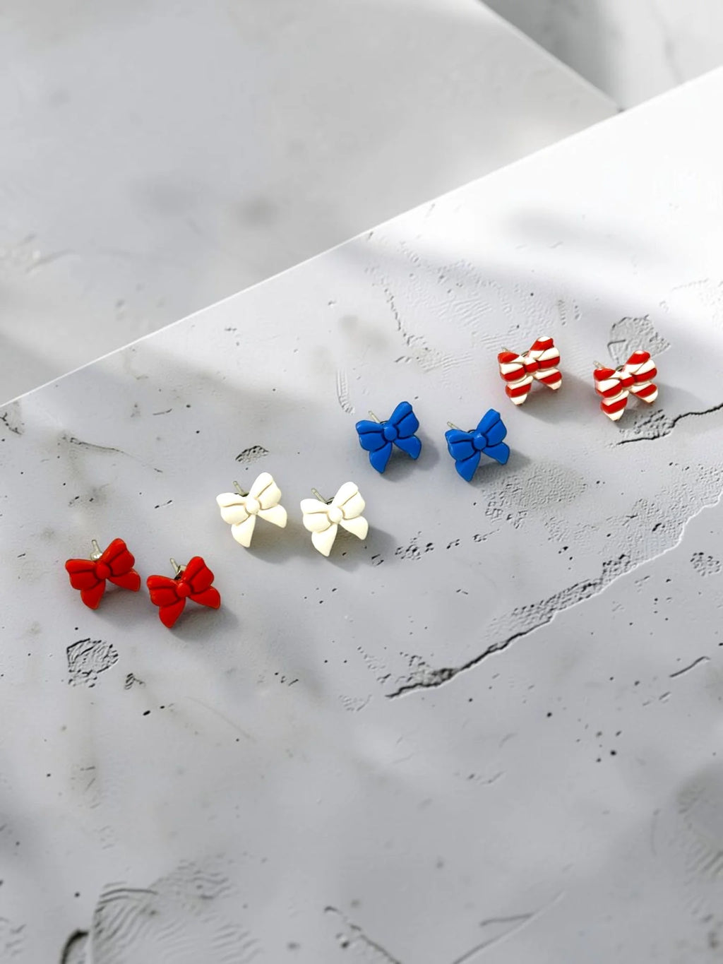 Patriotic Bow Stud Earrings by SMYL Designs