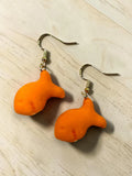 Goldfish Snack-Inspired Earrings by SMYL Designs