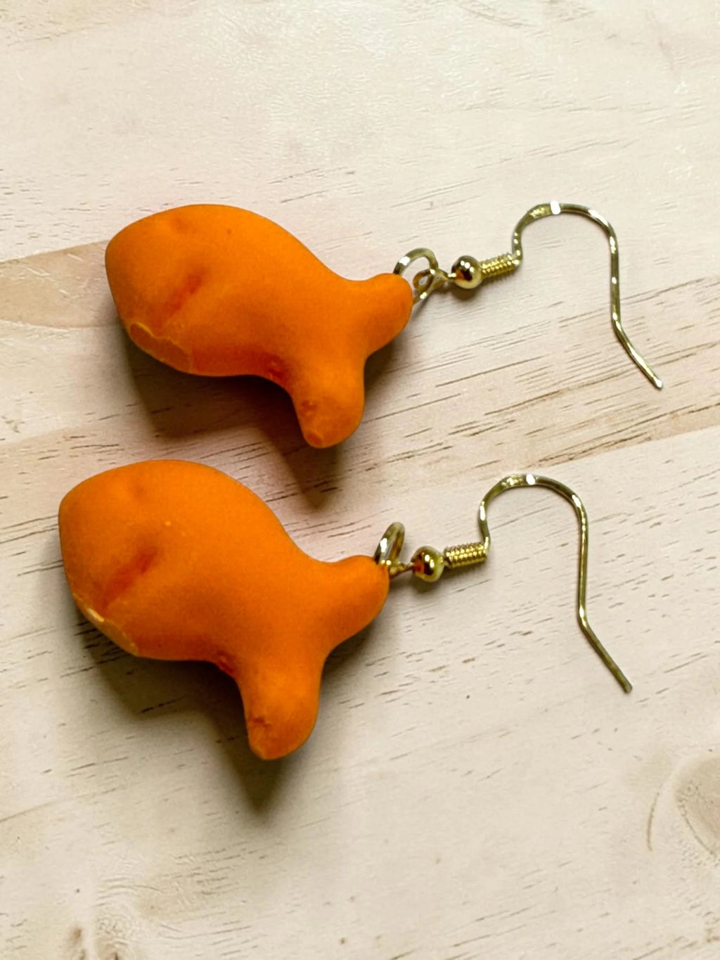 Goldfish Snack-Inspired Earrings, product view 2