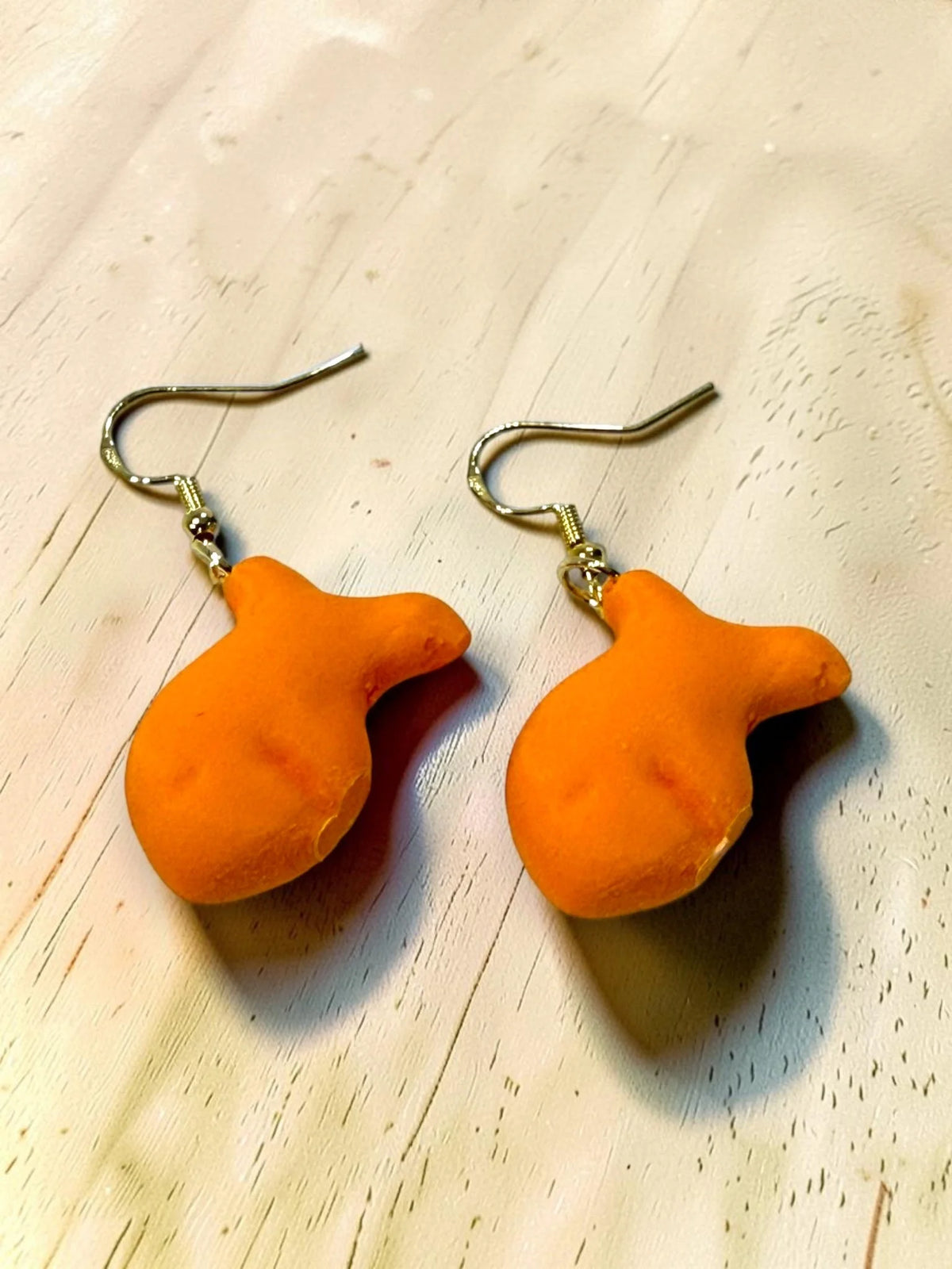 Goldfish Snack-Inspired Earrings, product view 3