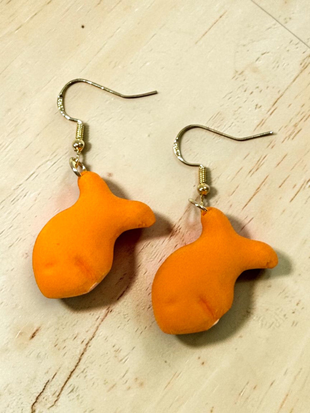 Goldfish Snack-Inspired Earrings, product view 4