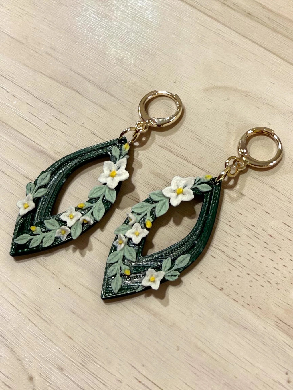 Nature's Elegance Floral Earrings, product view 2