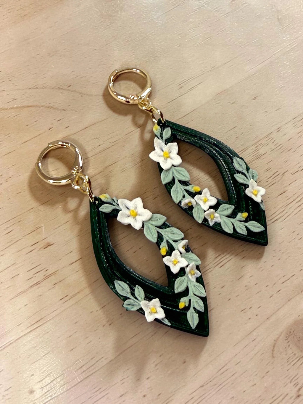 Nature's Elegance Floral Earrings, product view 3