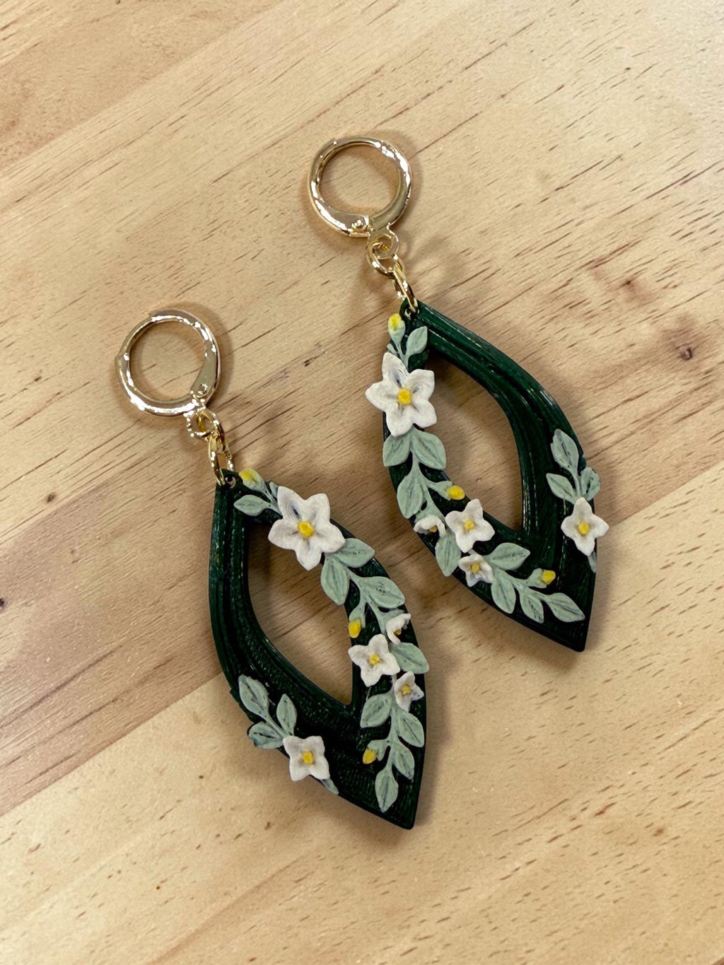 Nature's Elegance Floral Earrings, product view 4