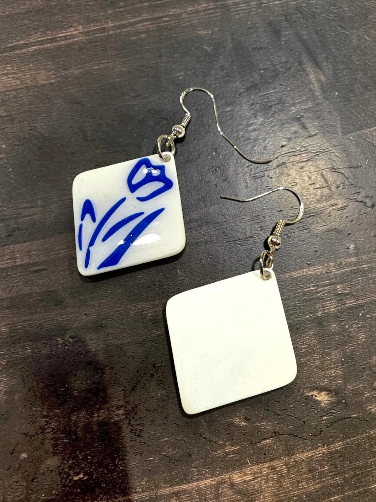 Tulip Tile Dangle Earrings, product view 4