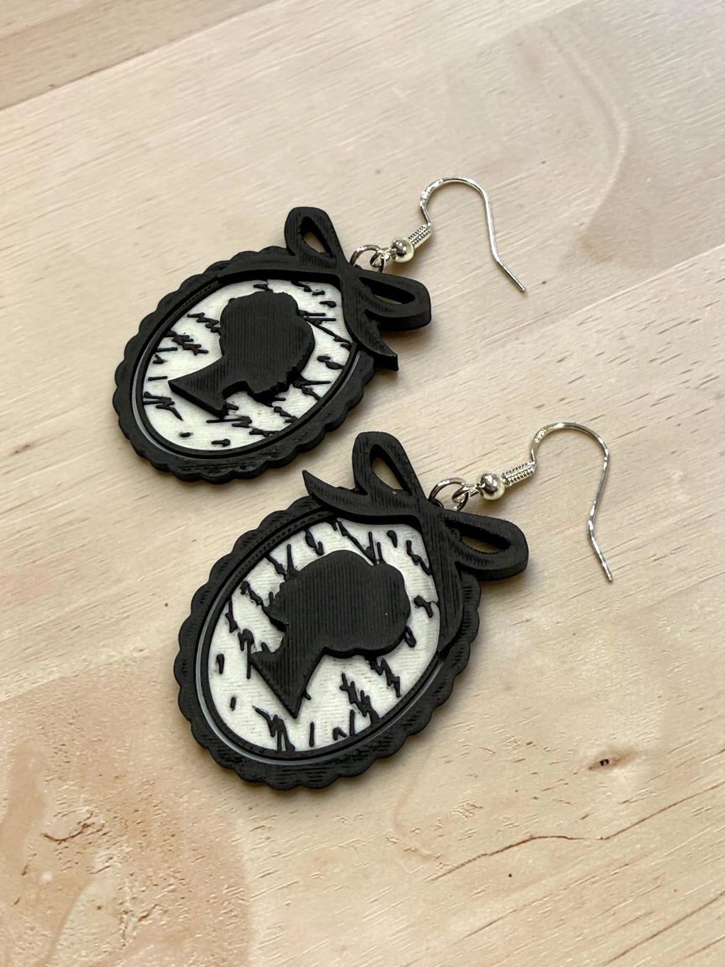 Modern Cameo Earrings, product view 2