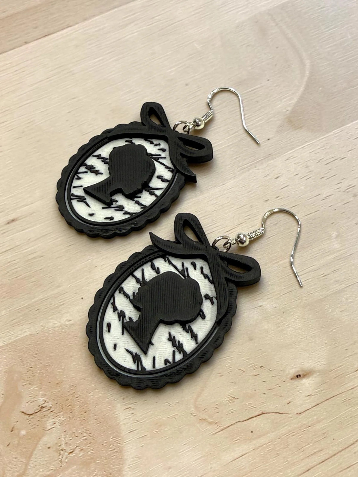 Modern Cameo Earrings, product view 2