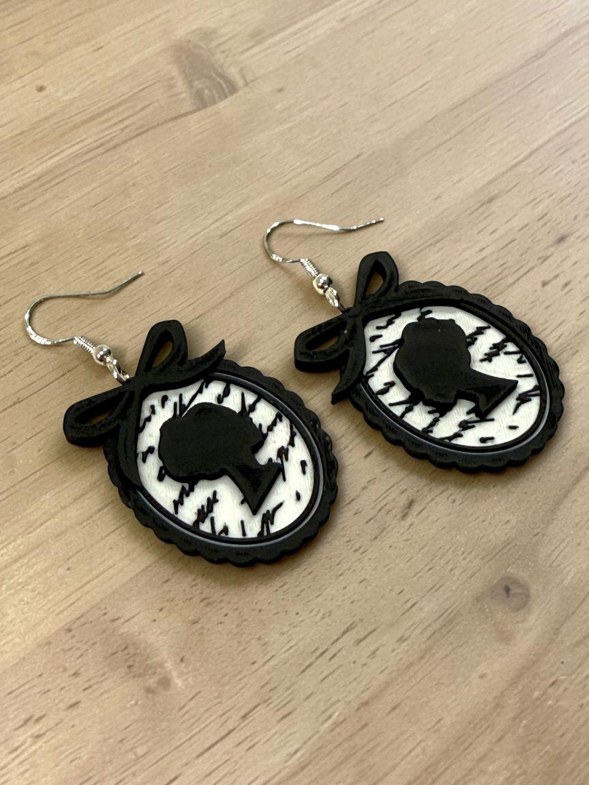 Modern Cameo Earrings, product view 3