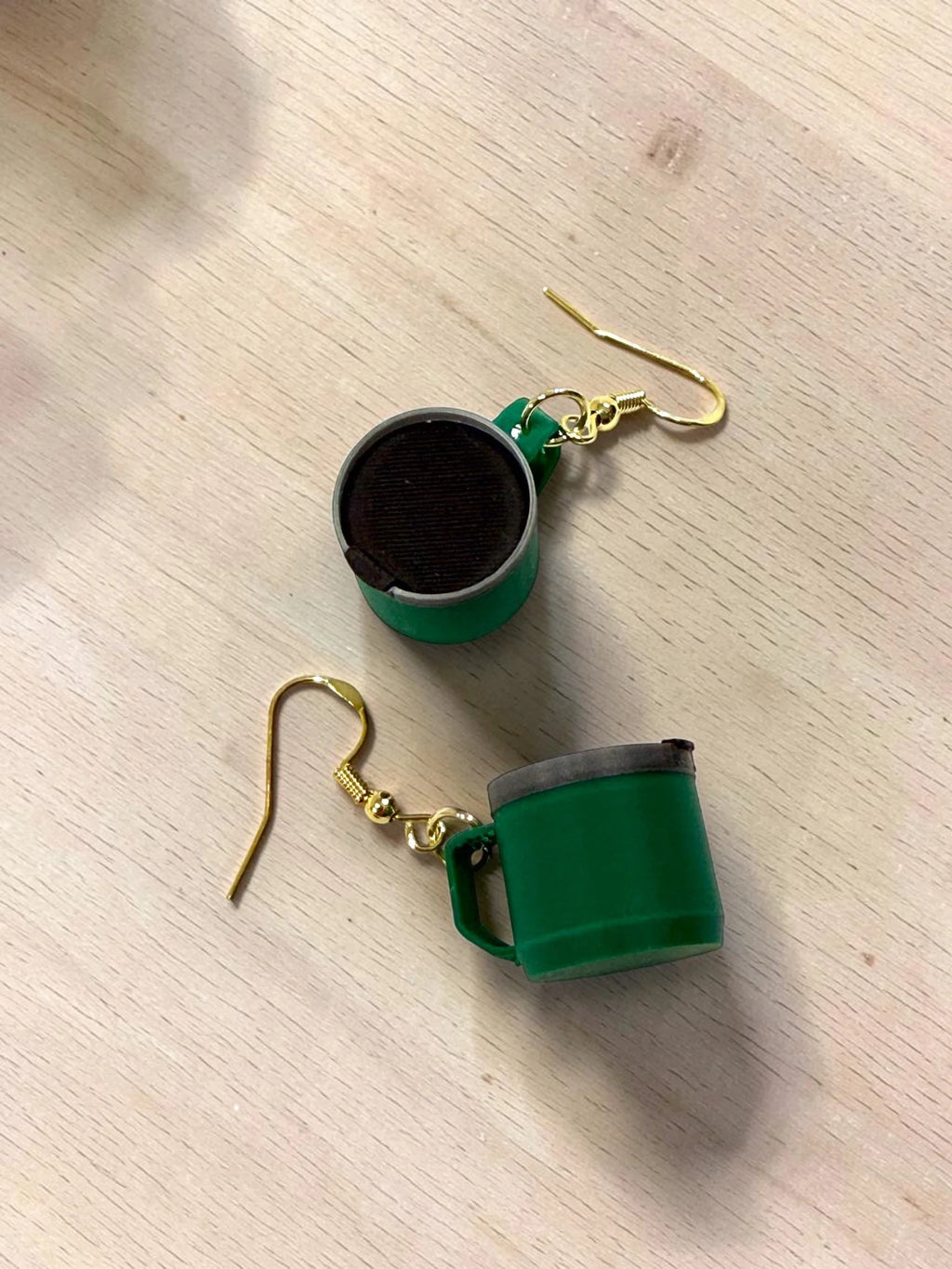Travel Coffee Mug Earrings, product view 4