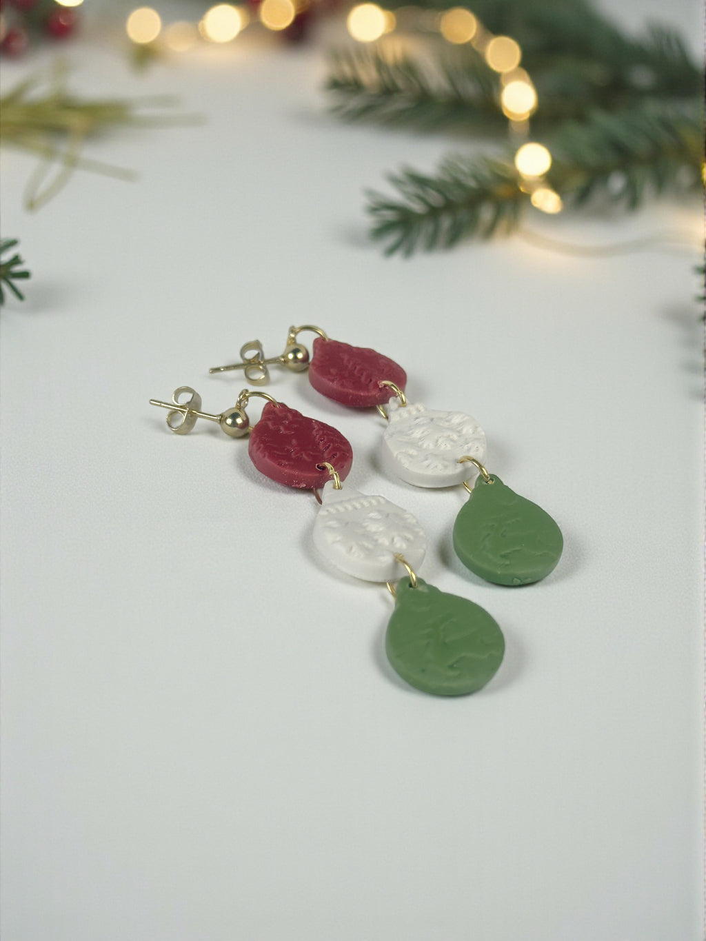 Knitted Christmas Sweater Ornament Dangles, product view 2