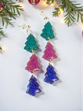 Trio of Christmas Trees Dangles by SMYL Designs