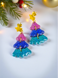 Glitter Christmas Tree Dangles by SMYL Designs