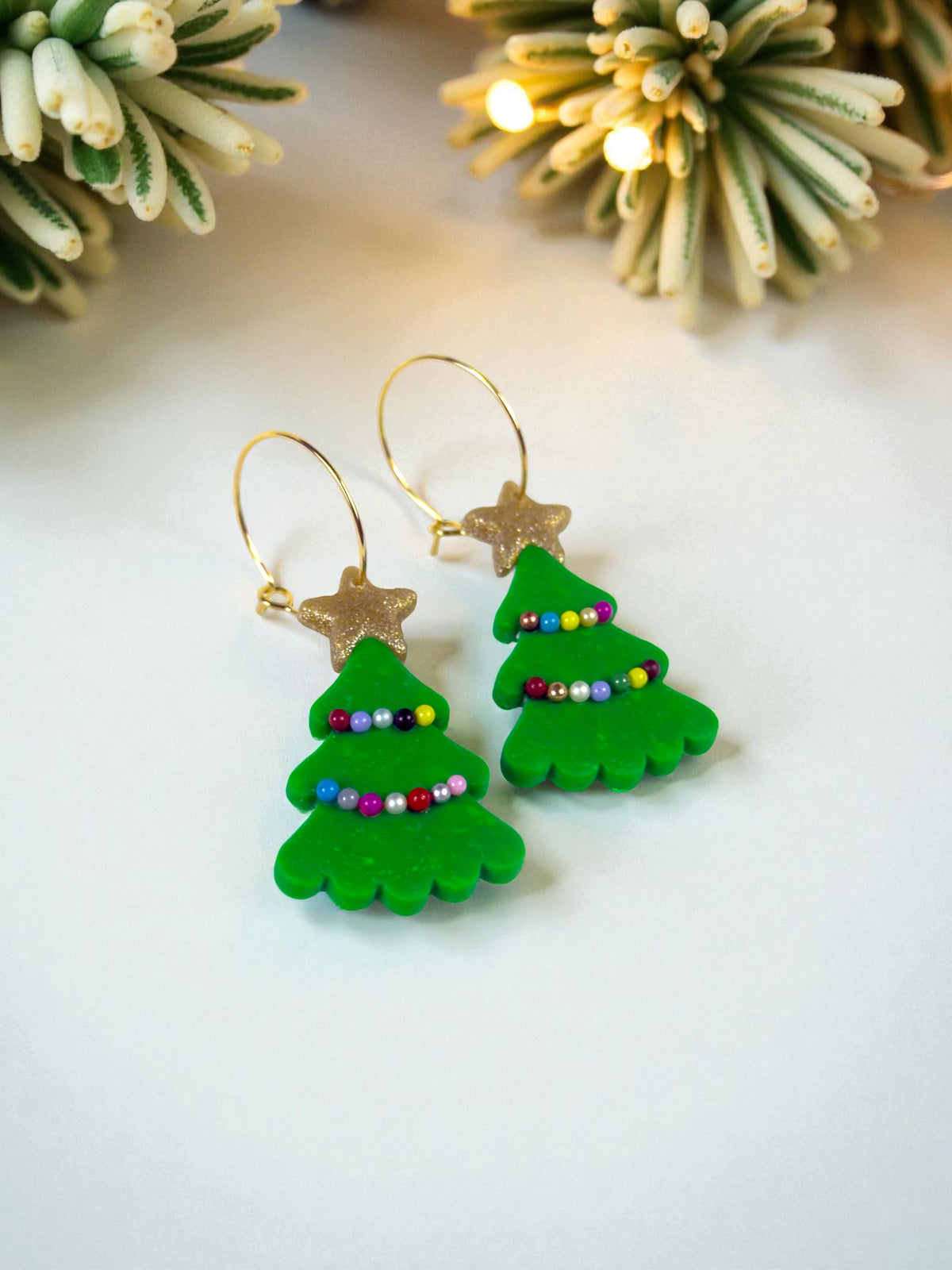 Classic Green Christmas Tree Dangles by SMYL Designs