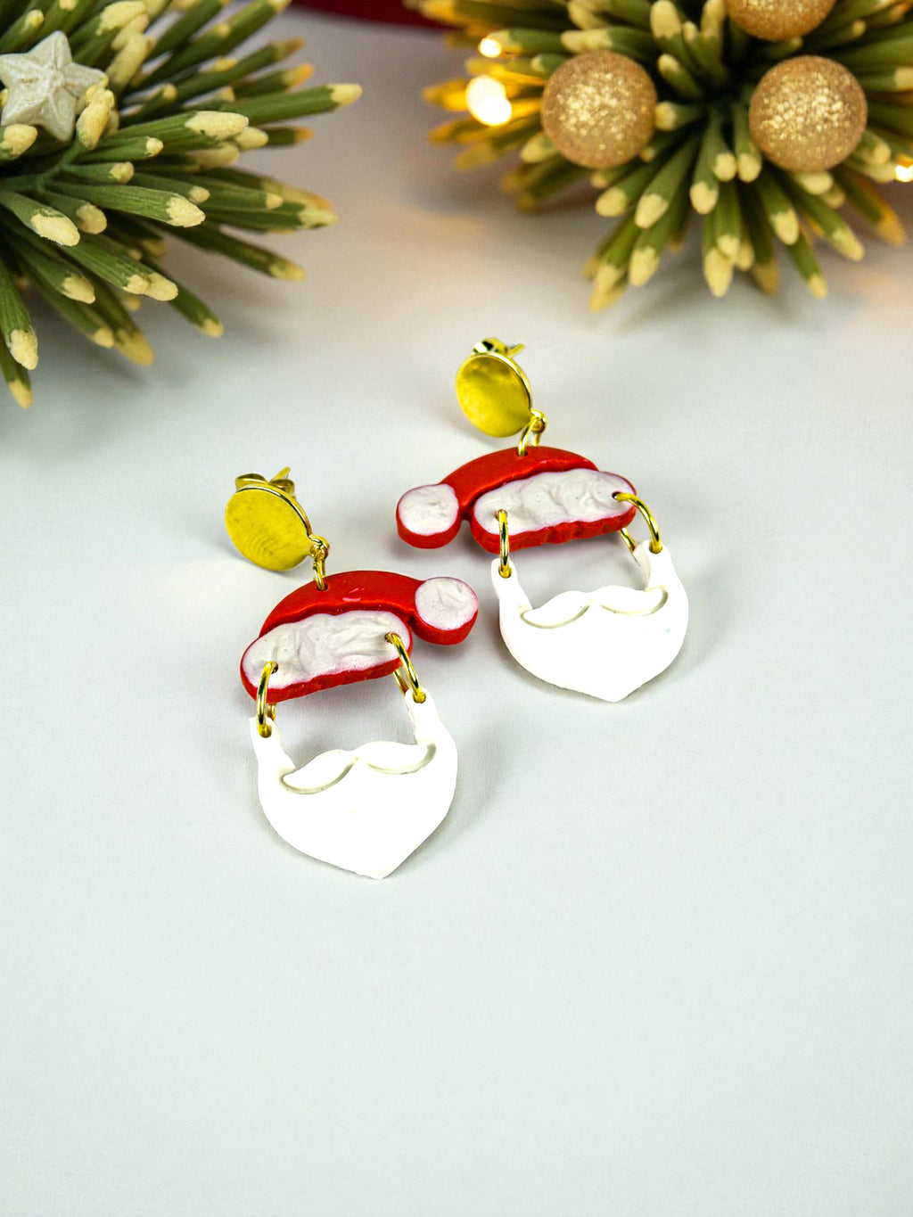 Santa Hat and Beard Dangles by SMYL Designs