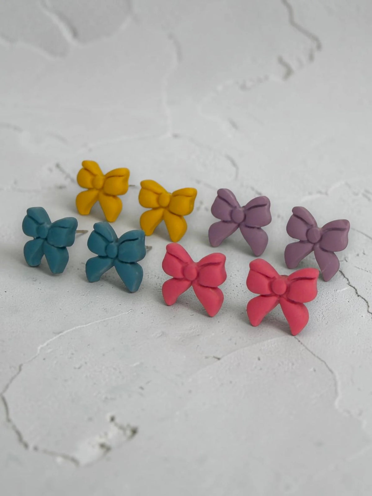 Colorful Bow Stud Earrings by SMYL Designs