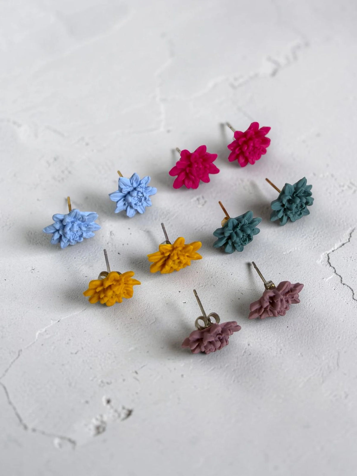 Chrysanthemum Stud Earrings, product view 2