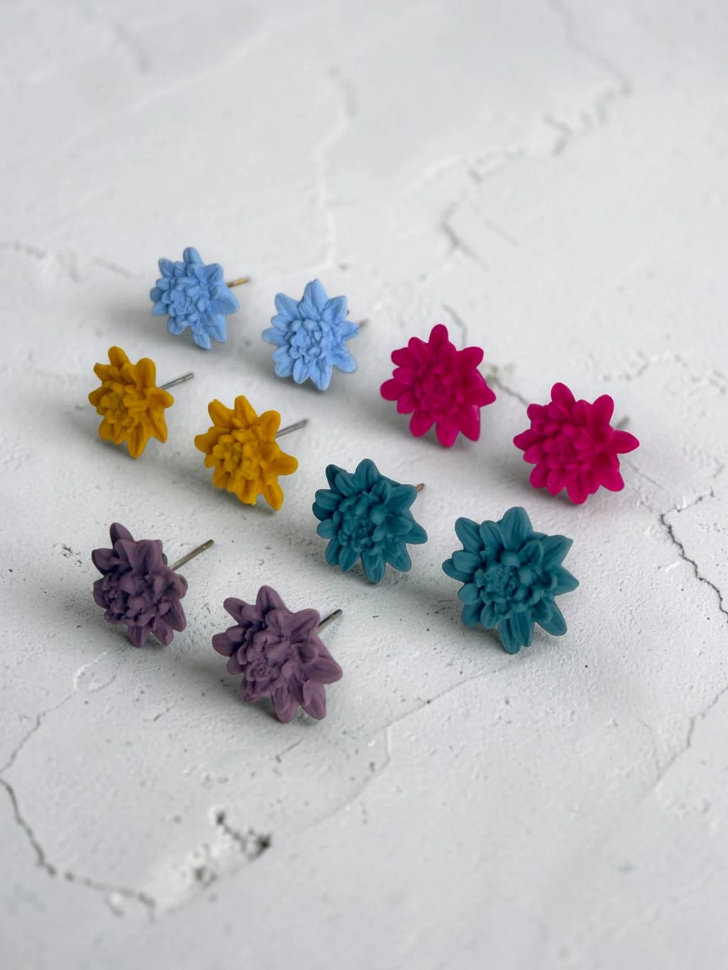 Chrysanthemum Stud Earrings, product view 3