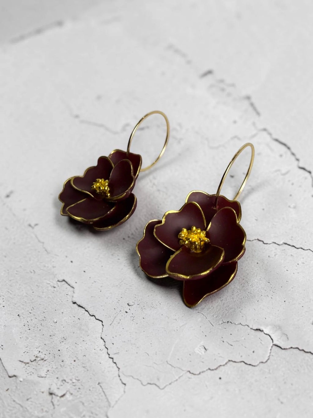 Anemone-Inspired Hoop Earrings, product view 6