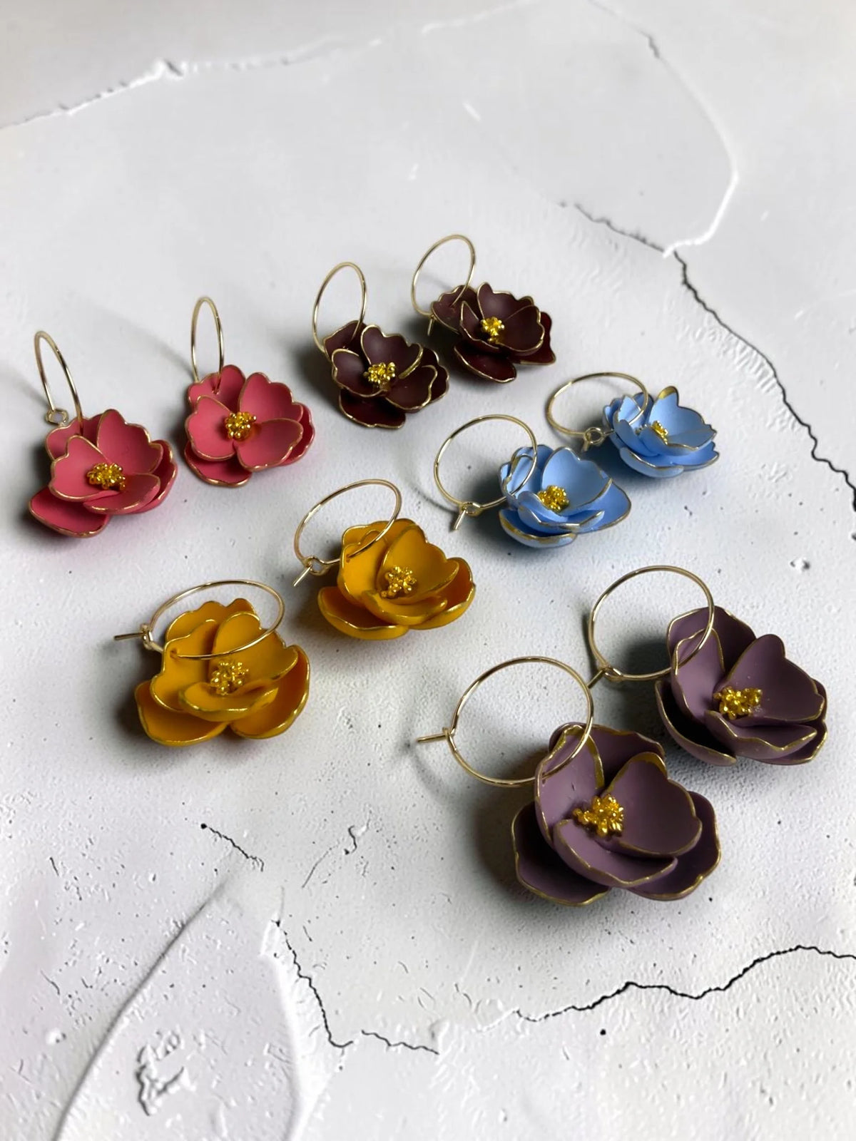 Anemone-Inspired Hoop Earrings, product view 3