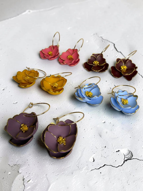 Anemone-Inspired Hoop Earrings by SMYL Designs