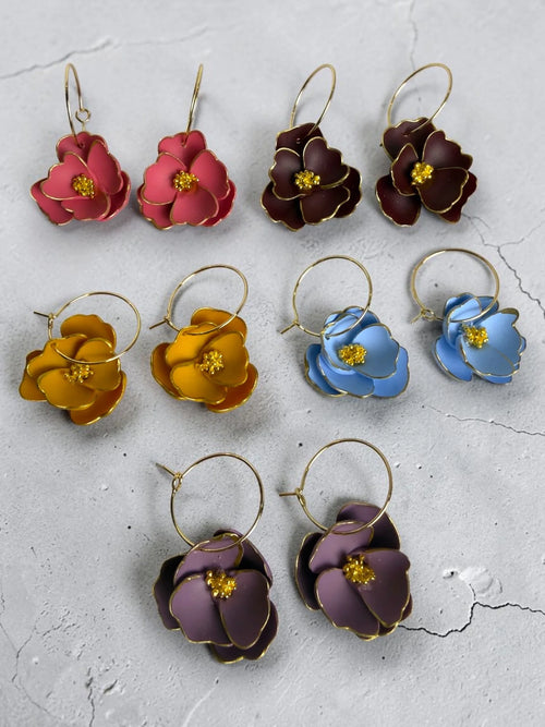 Anemone-Inspired Hoop Earrings, product view 2