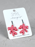 Coral Dangles, coral with silver-tone hardware by SMYL Designs