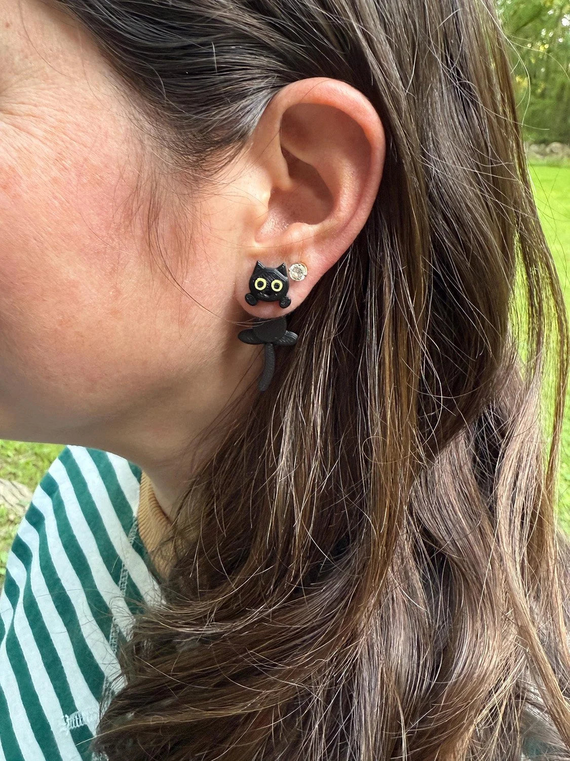 Hanging Cat Earrings, product view 6