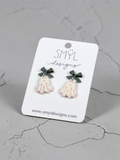 Sage Bow Ghost Dangle Earrings by SMYL Designs