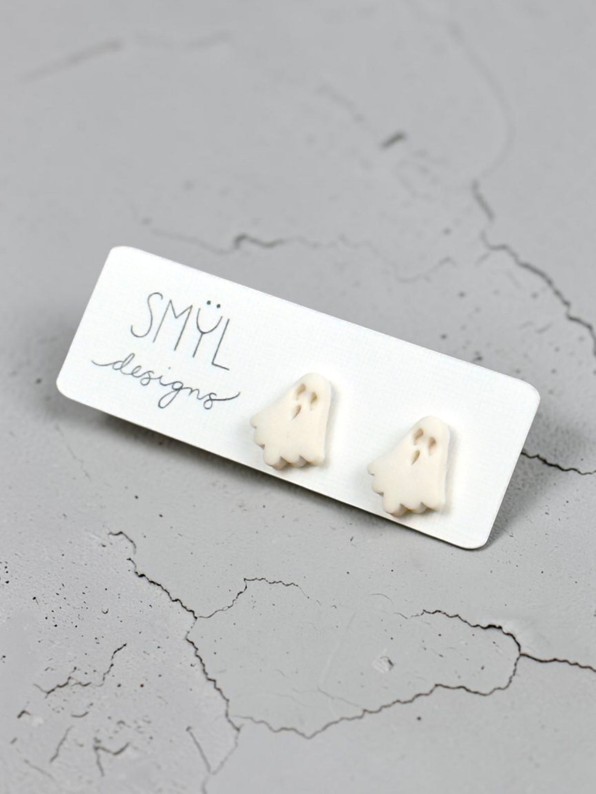 Ghost Stud Earrings by SMYL Designs