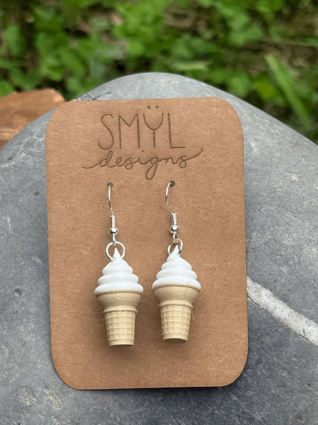 Ice Cream Cone Earrings by SMYL Designs