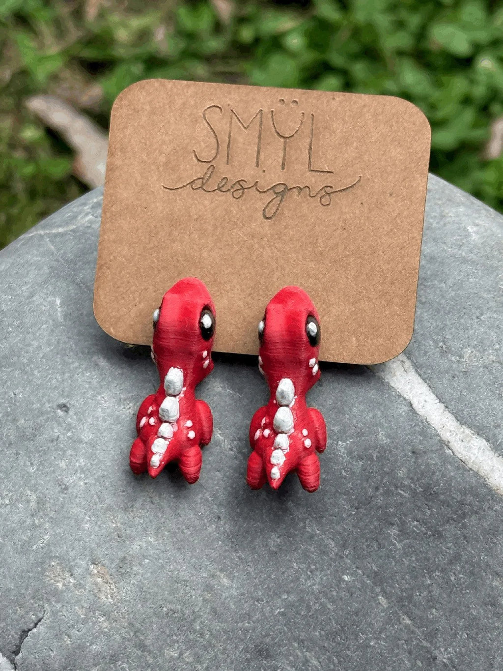 Chomping Dino Earrings, product view 4