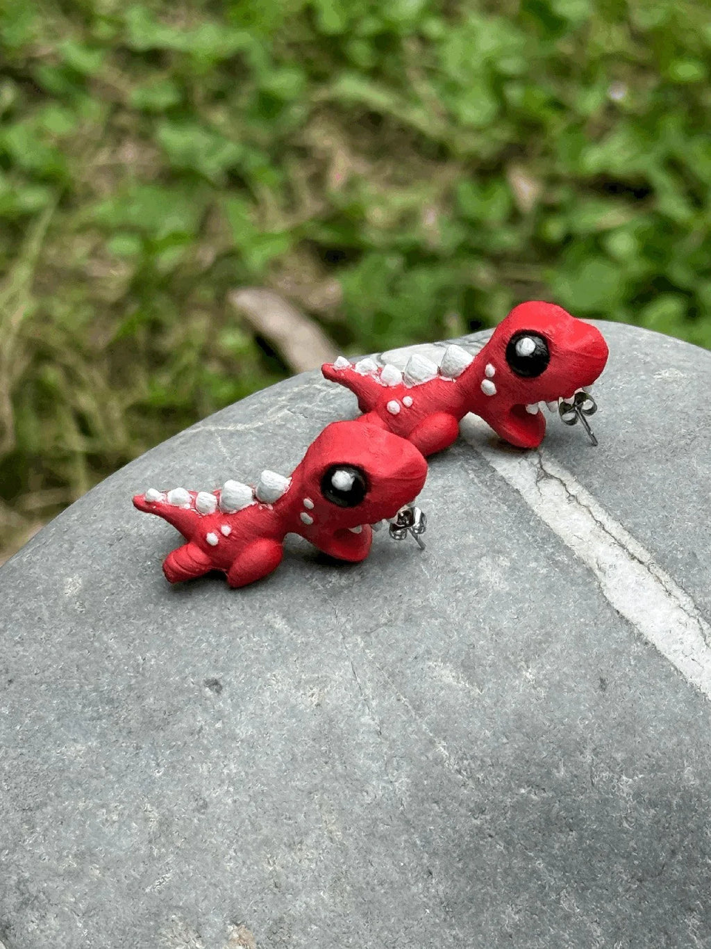 Chomping Dino Earrings, product view 3