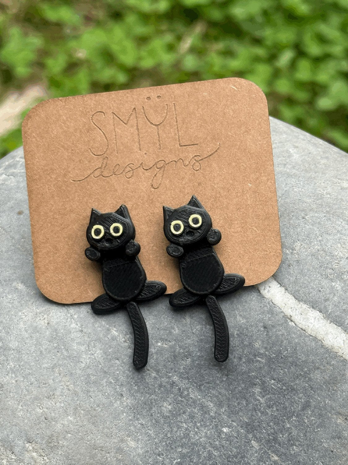 Hanging Cat Earrings by SMYL Designs
