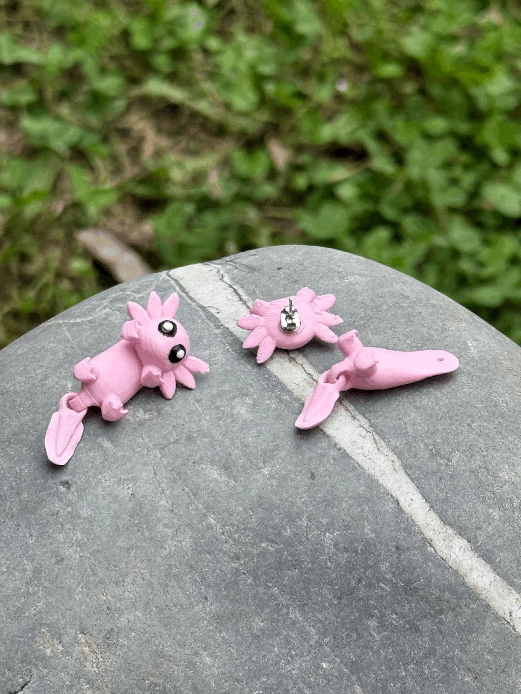 Hanging Axolotl Earrings, product view 4