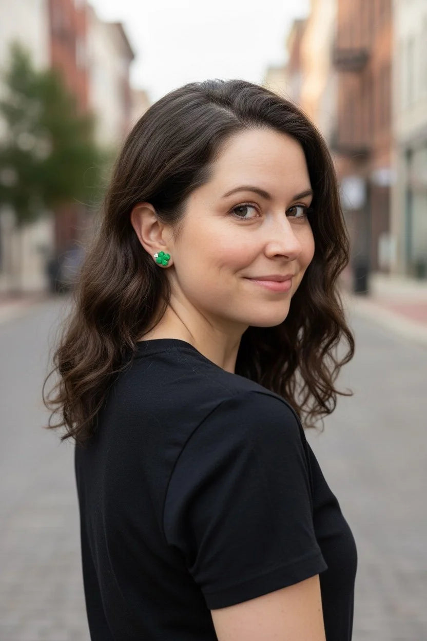 Four-Leaf Clover Stud Set, product view 4
